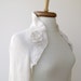 White Cotton Anemon Bridal Shrug bolero -Long Sleeves