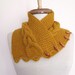 NEW- Mustard Ivy Neckwarmer With Button-Ready For Shipping