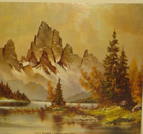 Unframed Litho Timberline Lake by Wilmer