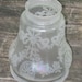 Vintage Etched Glass Chandelier Lamp Shade Fitter Globe German 1930s Frosted Glass with Bows and Flowers French Paris Chic Replacement Globe