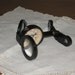 SALE Vintage German Bakelite Compass Magnifier Binocular Black Plastic West Germany 1930s Boyscout Military Camping Tool REDUCED 20%