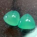 Australian Green Chrysoprase Cabochon Pair
