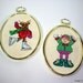 Vintage Framed Elf and Moose Christmas Decorations (567-12)