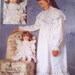 vogue craft pattern 9559 - girl and dolls matching nightgown and pants and dolls' slippers and baby dolly - (1996) - UNCUT