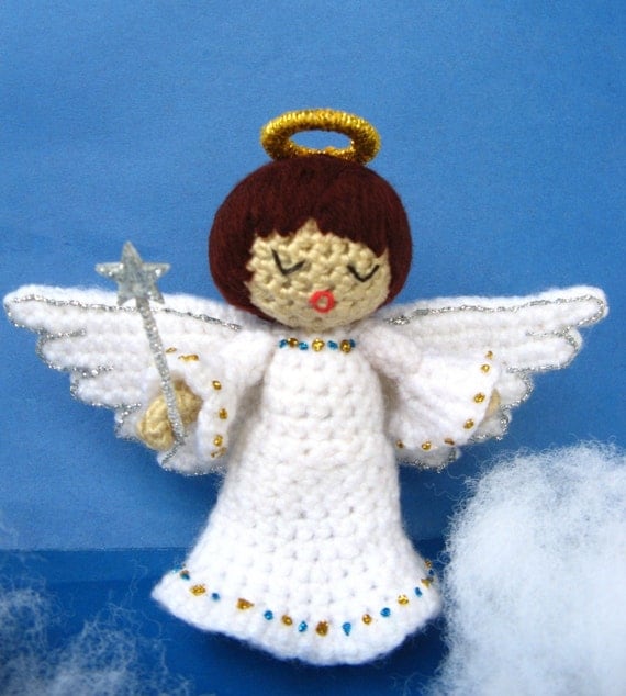 Amigurumi Angel Crochet Pattern PDF christmas tree decor handmade fairy doll making homemade gift idea tutorial