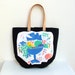 The Tampella Tote - Vintage bird and fruit printed Cotton with Leather handles