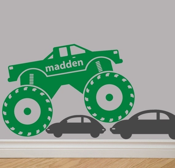 HUGE CUSTOM Monster Truck Vinyl Wall Decal Graphic by