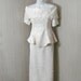 Beautiful Off White Cream Satin and Lace WEDDING Dress Outfit Skirt Top SM