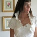 Ivory Bridal Bolero, Plus Sized, Ruffle Wedding Cover up, Taffeta Bolero, Retro Wedding jacket, ivory, white & more, Shrug, Wedding Jacket