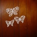 Vintage Syroco Butterfly White Hanging Wall Decor - Homco - Set of 3