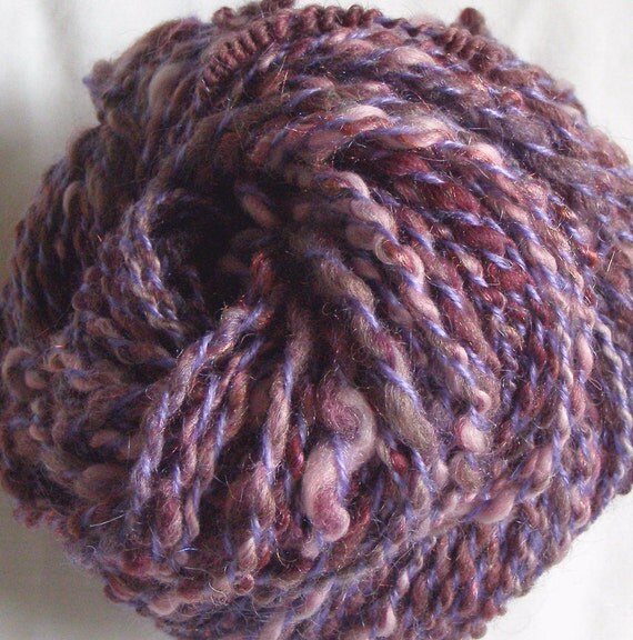 Kinky Quartz Handspun Art Corkscrew Yarn Wool by ATMosphereArts
