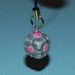 Companion Cube Cell Phone Charm from Portal UPDATED DESIGN