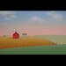Red Barn Old Farmhouse Fields Original Farm Landscape Large 24 x 12 Art Painting