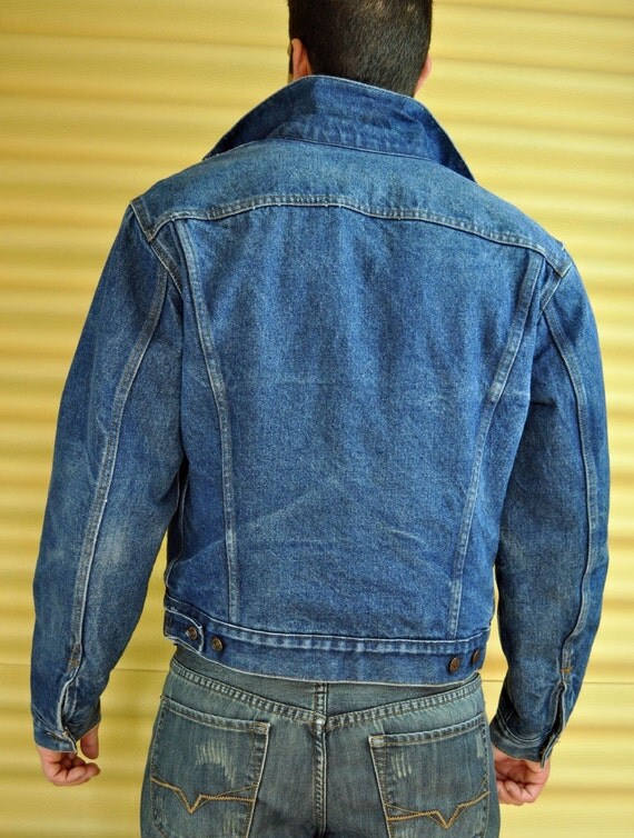 70s vintage LEVI jacket distressed & worn MENS levi denim