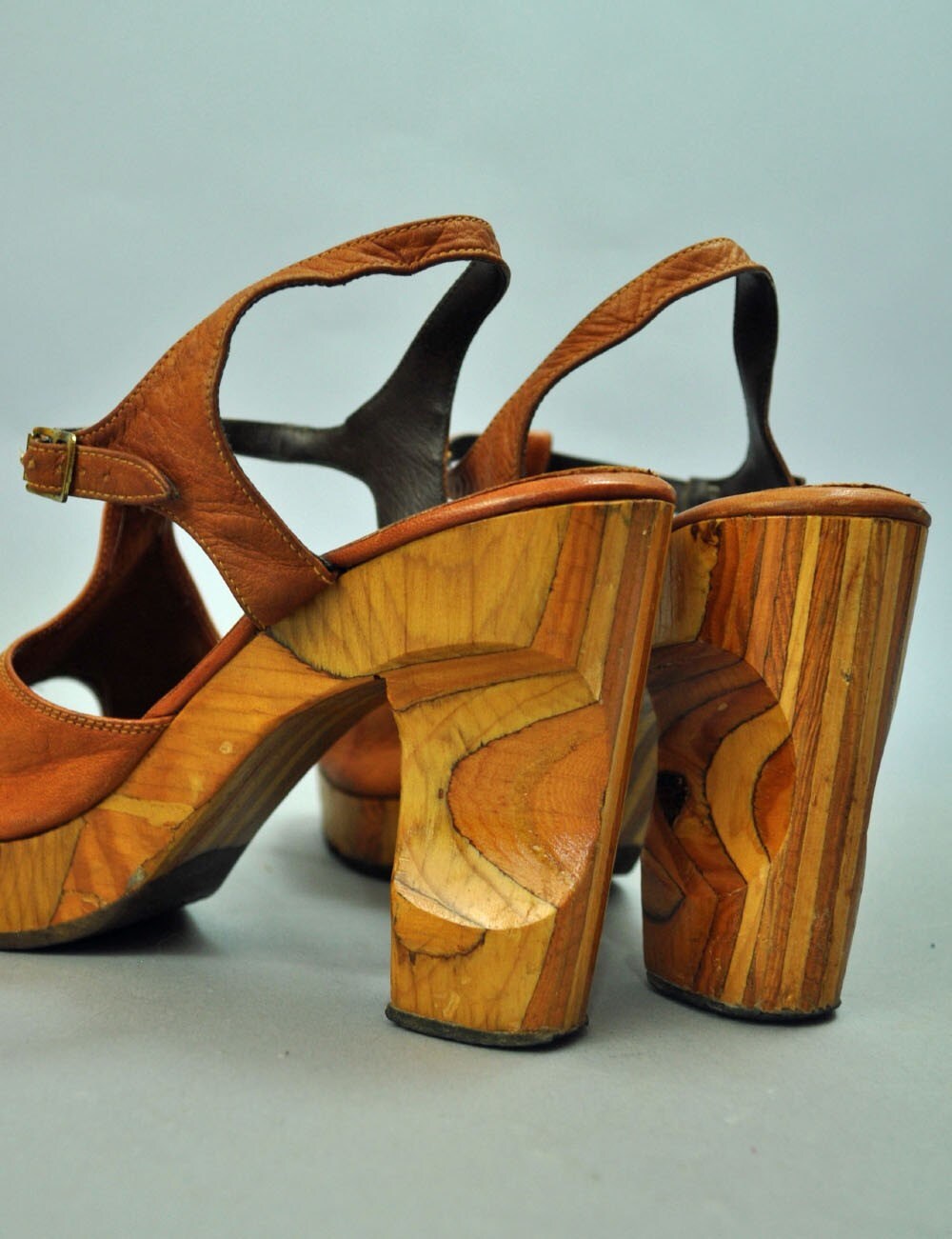 wooden platform heels