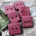 Wonderful Chunky Square Purpleheart Wooden Buttons (Set of 6)