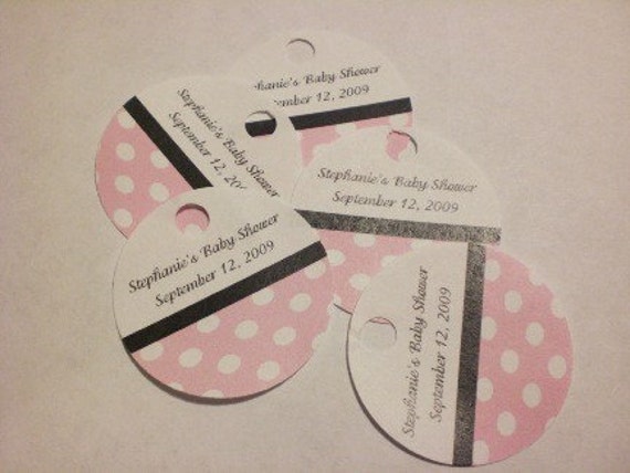 30 Baby Shower Round Hang Tags