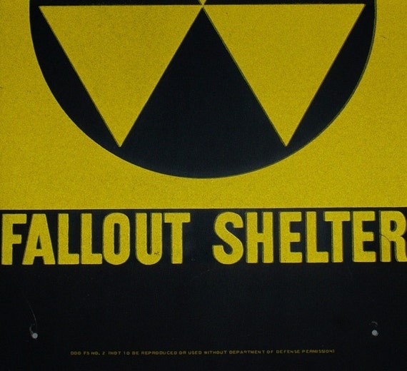 vintage fallout shelter sign for sale