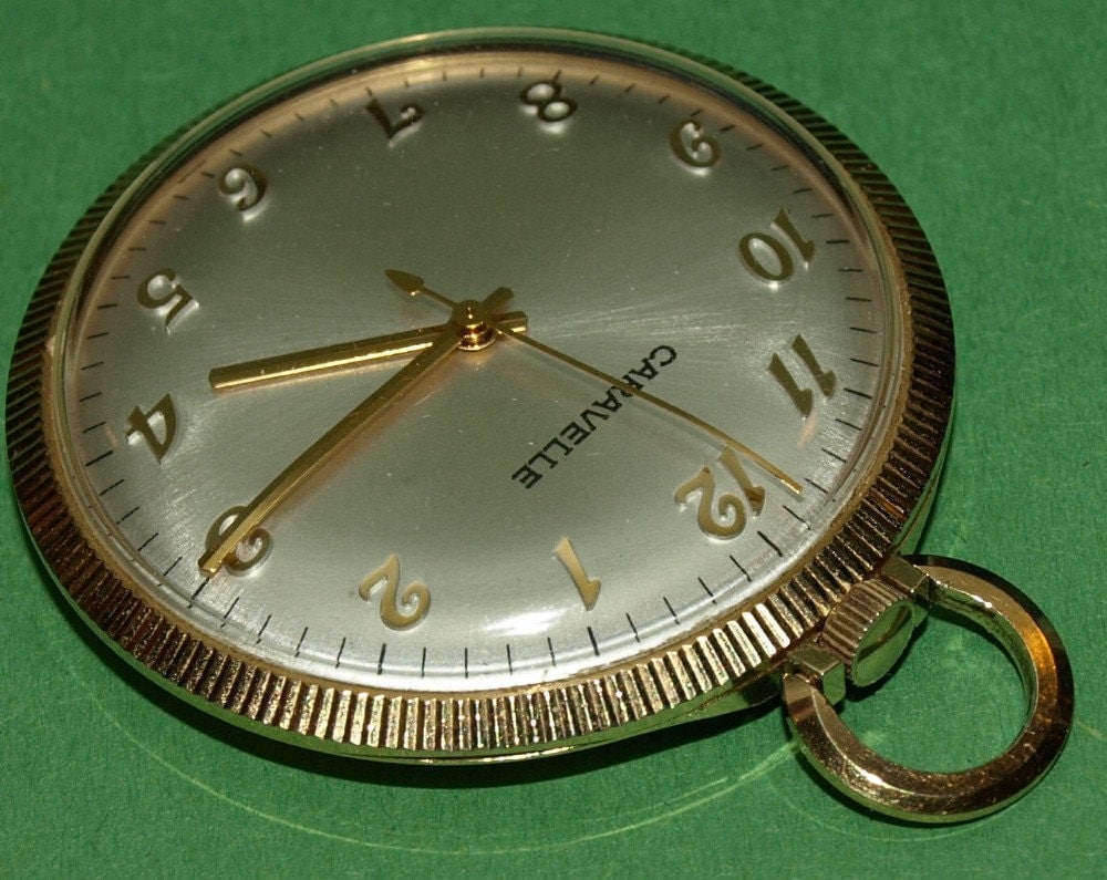 1940s Caravelle Swiss Gentlemen's Pocket Watch Runs Great