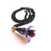 Purple and Red Trumpet Flower Necklace...CLEARANCE was 16 dollars