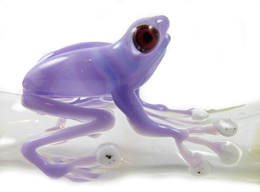 blown glass frogs