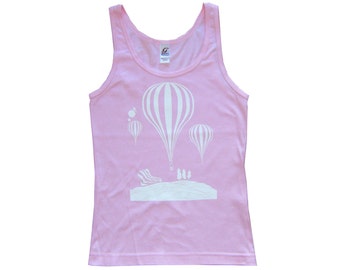 Balloons - Pink - Womens Singlet Top **SALE ITEM**