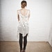 20s style silver cloud asymmetric mini slip dress wide neck line panels bohemian romantic lingerie dress size small