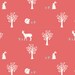 Field Friends in Coral from Storyboek by Jay-Cyn Designs for Birch Fabrics- Fat Quarter