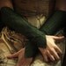 Green and Grey Long Pointy Bracers (pair)