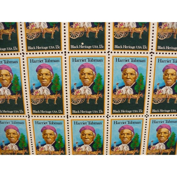 Harriet Tubman 1978 13 Cent Vintage US Postage Stamp Sheet