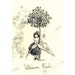 Original Illustration ink Monotype - Valeriana Rossa -