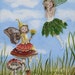 Reserved Original Commissioned Fairy Girl Acrylic Painting for Elaine