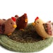 Chickens,waldorf wool toys