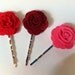 3 felt flower bobby pins