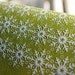 CLEARANCE: Chartreuse Snowflake Christmas Letterpress cards - set of 8