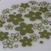 Vintage Pyrex Spring Blossom Crazy Daisy Green Flowers Verde Cinderella Oval Casserole Lid ONLY Marked 945 C3 (2.5 qt)