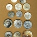 Vintage lot of 14 mop shell pearl incised buttons large