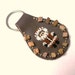 Leather Keyfob with beaded Eskimo Keyring