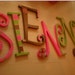 Personalized Wall Letters for Girls Room - Reserved for Sarah