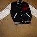 Letter jacket black white red A HALLOWEEN 50's Costume Mens L