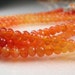 Carnelian Rondelles, AAA, Micro Faceted, 3-3.75mm, 8 Inches