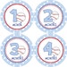 Baby Month Stickers Boy Monthly Onesie Stickers Blue and Red Baseball Sports Month Stickers Boy Baby Shower Gift and Photo Prop Logan