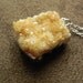 Natural Drusy Citrine Cluster Pendant and Sterling Silver Long Necklace November Birthstone geode druzy 925