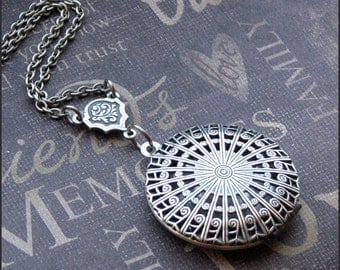 Silver Scent Locket Necklace- Enchanted Tangled Web - Jewelry by TheEnchantedLocket - PRETTY Anniversary Wedding Gift