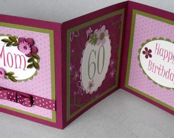 Personalized quilled card, birthday, mum, mom, 18th, 21st, 30th, 40th ...