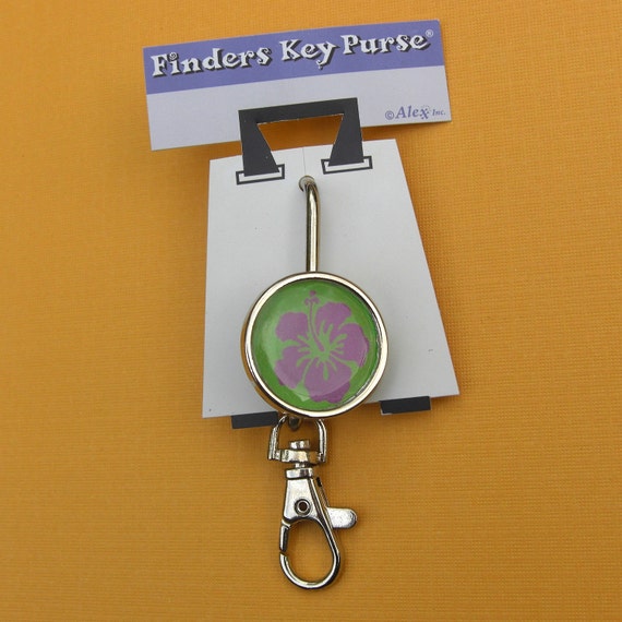 Key Holder that hooks on your purse Hawaiian Hibiscus key