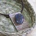 Massive Sterling silver and copper pendant with Labradorite Gemstone