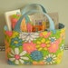 Get Well Soon Caddy Tote Care Package, Vintage Fabric, Fast Shipping
