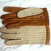 Men's English Leather Driving or Riding Gloves Hand stiched Calfskin and Crocheted Size S/M