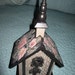 Hand Painted Bird House by MontanaRosePainter, Black , Tan and Bling